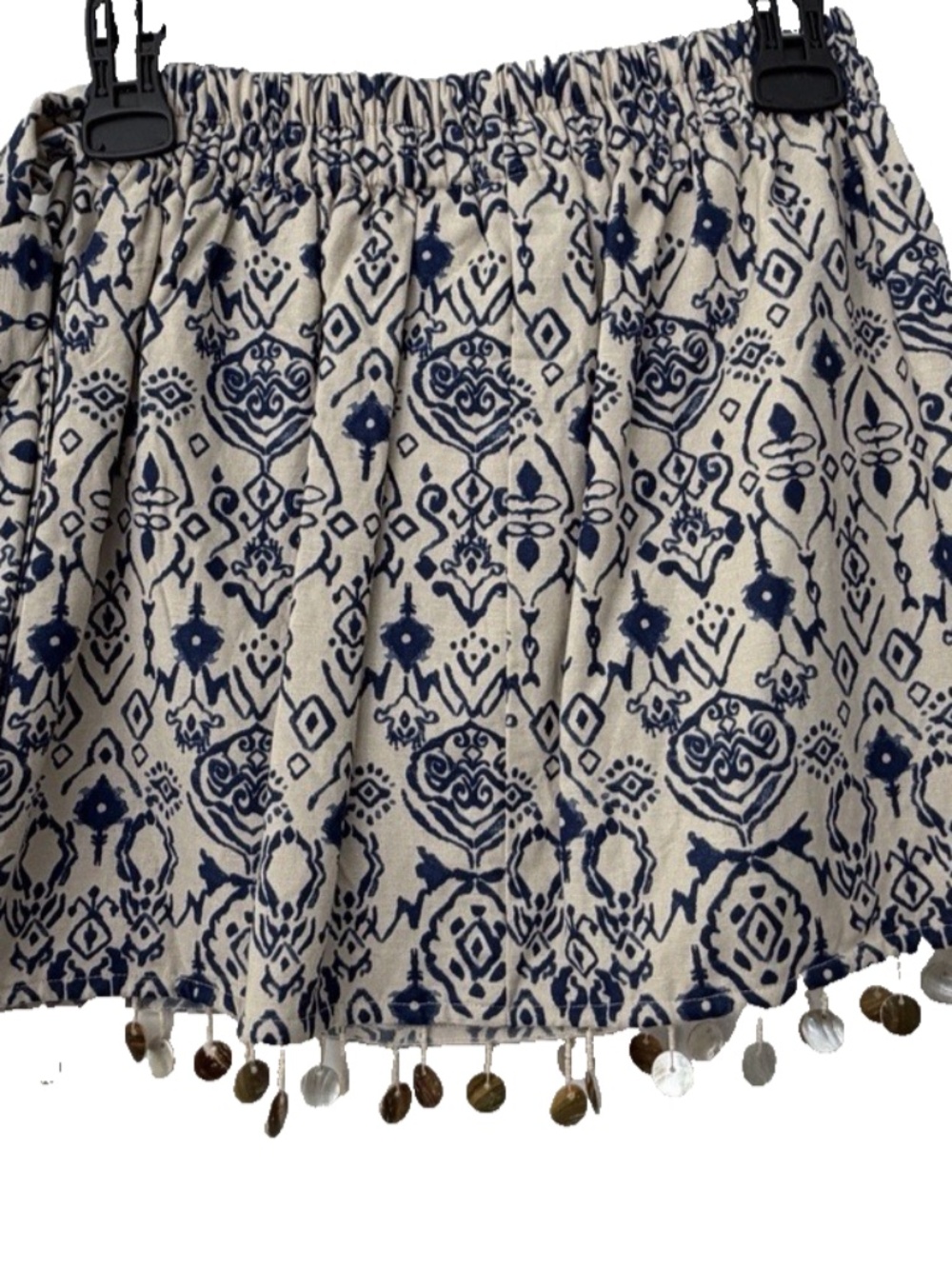 NWT Midnight Sky Short Skirt Tie Pull -On Shell Accents Blue Women's Size Small